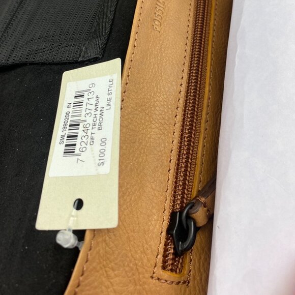 Fossil Men's Gift Leather Tech Wrap, Light Brown - Picture 4 of 4